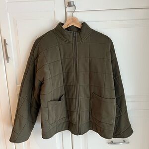bobi Dark Green Quilted Puffer Jacket